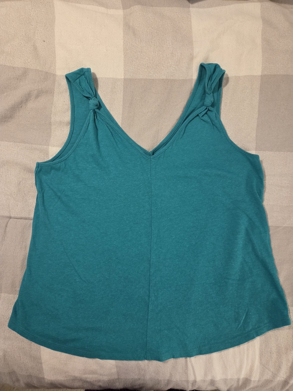 LOFT Small Knot-Shoulder V-Neck Tank Top